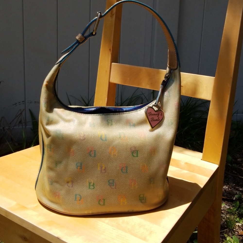 Dooney and Burke baby blue bucket purse